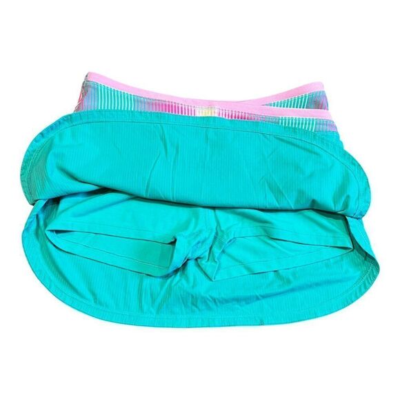 Ivivva by Lululemon Green Pink Casual Athletic Tennis Skort Size 12 - Picture 3 of 6